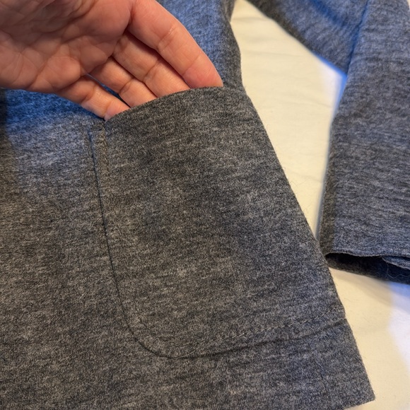 Anthropologie Cartonnier heather gray wool cropped blazer lined jacket size 0 - Picture 12 of 13